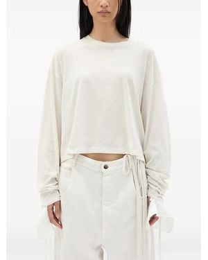 Ann Demeulemeester Nila Sketch-Print Long-Sleeve T-Shirt - White
