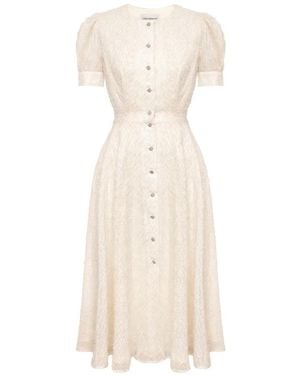 POST MERIDIEM Buttoned Midi Dress - White