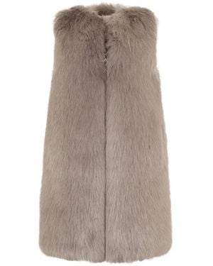 Herno Faux-Fur Gilet - Brown