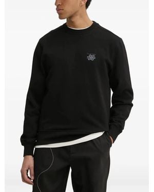 Filling Pieces Sweatshirt mit Logo-Stickerei - Schwarz