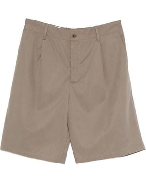 Myths Pleated-Detail Shorts - Grey