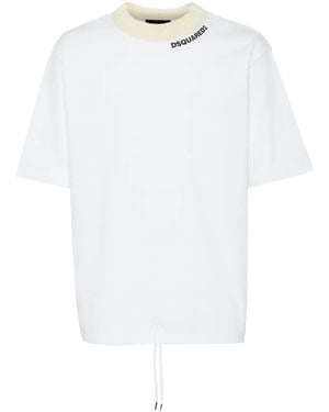 DSquared² Drawstring-Hem T-Shirt - White