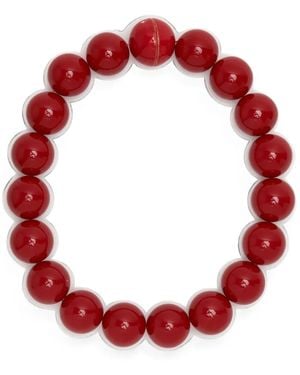 Carolina Herrera Bead-Embellished Necklace - Red
