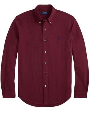 Polo Ralph Lauren フェザーウェイト メッシュシャツ - レッド