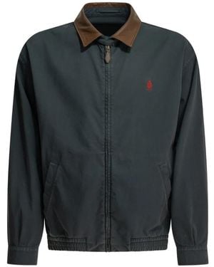 Prada Abrigo Con Logo Bordado - Negro