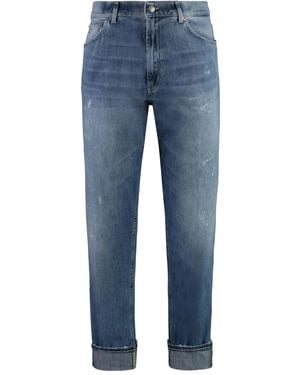 Dondup Distressed Cuffed Regular Jeans - ブルー