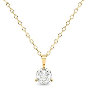 Diamond Essentials Lab-Grown Diamond Solitaire Necklace - Metallic