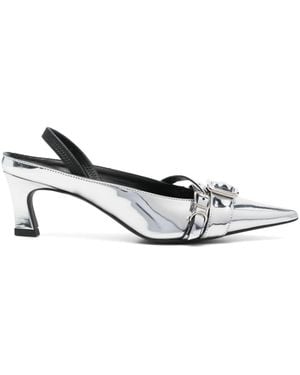 Justine Clenquet 55Mm Joan Slingback Court Shoes - White