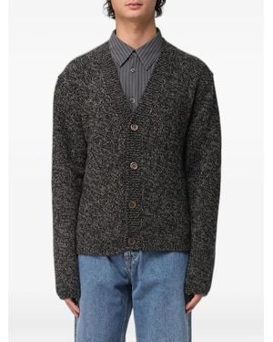 Our Legacy Academy V-Neck Button-Up Cardigan - Black