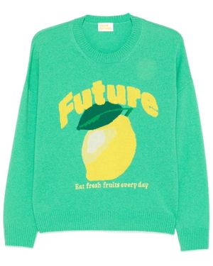 From Future Klassischer Kaschmirpullover - Grün