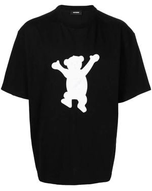 we11done Teddy Bear Print T-Shirt - Black