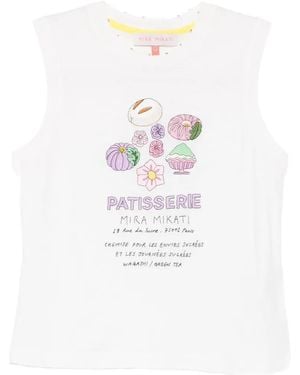 Mira Mikati Graphic-Print Sleeveless T-Shirt - White