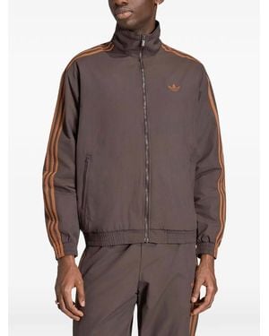 adidas Firebird Side-Stripe Track Jacket - Brown