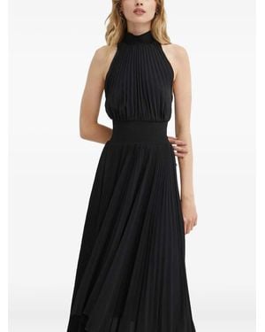 A.L.C. Renzo Midikleid Mit Stehkragen - Schwarz