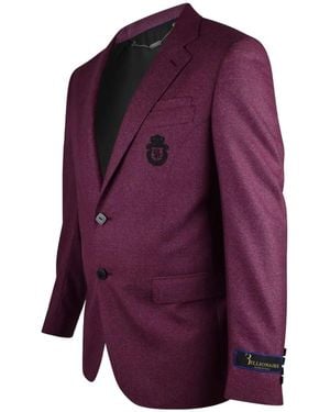 Billionaire Logo-Embroidered Blazer - Purple