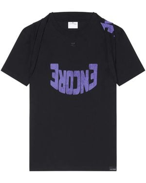 Courreges Graphic-Print T-Shirt - Black