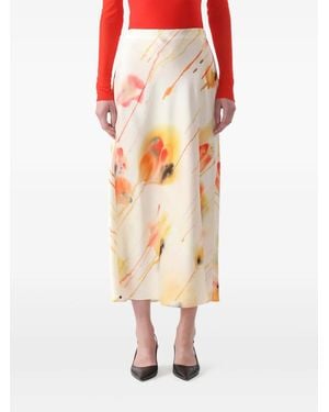 Jason Wu Floral-Print Pencil Skirt - White