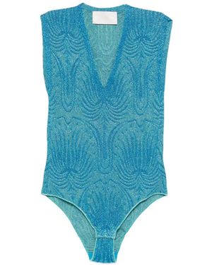 Circus Hotel V-Neck Patterned Body - Blue