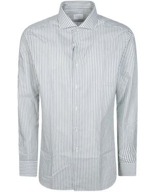 Xacus Striped Long-Sleeve Shirt - Grey