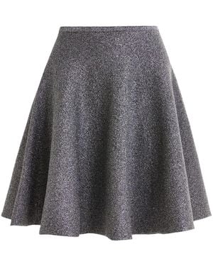 Essentiel Antwerp Minifalda acampanada con efecto metalizado - Gris