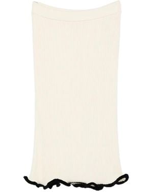 Jil Sander Asymmetric Midi Skirt - Natural