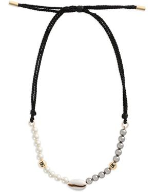 Dolce & Gabbana Collar con colgante de concha - Blanco