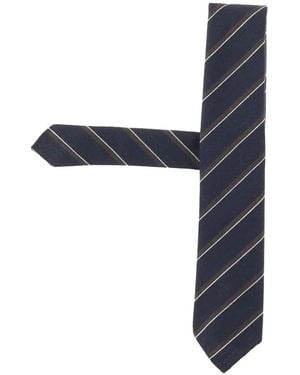BOSS Diagonal-Stripe Tie - Blue