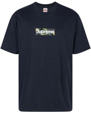 Supreme Box Logo Cotton T-Shirt - Blue