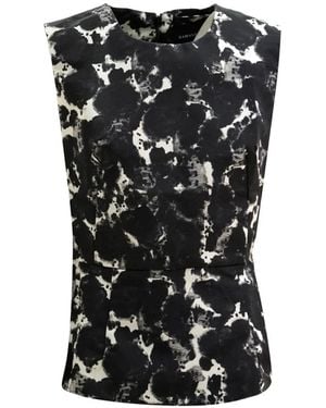 Samantha Sung Crew-Neck Sleeveless Top - Black