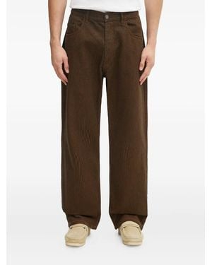 No Problemo Striped-Pattern Jeans - Brown