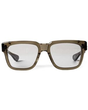 Chrome Hearts Eckige Box Officer Sonnenbrille - Grau