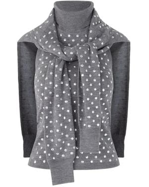 Monse Studded Halter-Neck Top - Grey