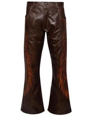 Earthling VIP Pantalones de piel - Marrón