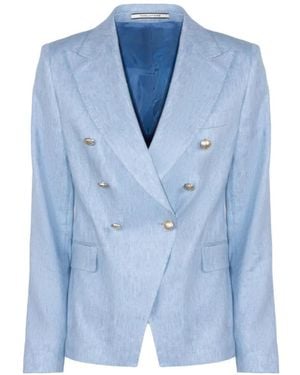 Tagliatore Alicya Double-Breasted Blazer - Blue