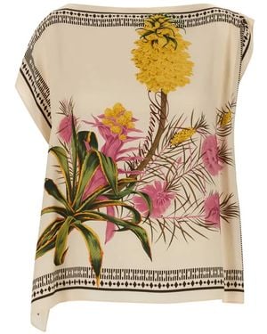 Blumarine Printed Top - Natural