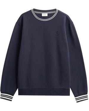 Pringle of Scotland Logo-Embroidered Sweatshirt - Blue