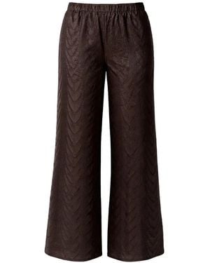 MEIMEIJ Patterned Trousers - Brown