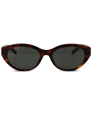 Saint Laurent Occhiali Da Sole Con Placca Logo - Nero