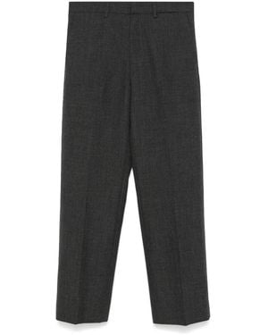 Miu Miu Logo-Patch Trousers - Grey
