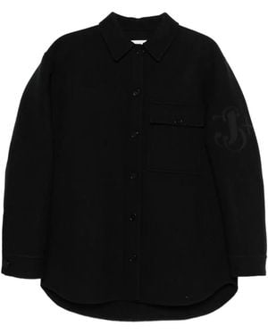 Jil Sander Logo-Motif Jacket - Black