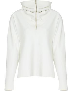 Gloria Coelho Jersey con cuello italiano - Blanco