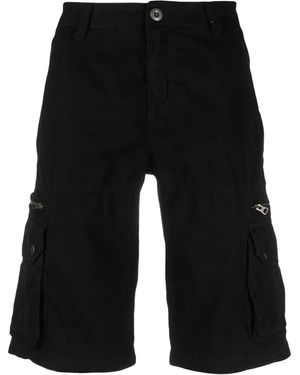 Alpha Industries Cargo-Pocket Cotton Bermuda Shorts - Black