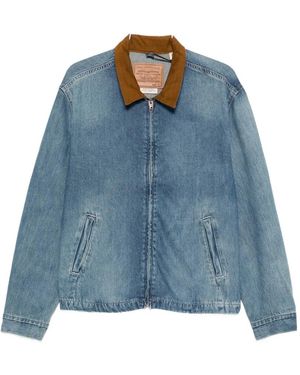 Levi's Textured-Collar Zip-Up Jacket - Blue