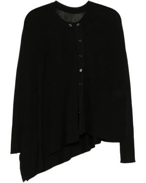 Y's Yohji Yamamoto Asymmetrischer Cardigan - Schwarz