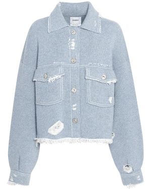 Barrie Distressed Frayed Jacket - Blue