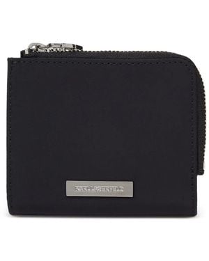 KARL LAGERFELD Ikon Logo-Plaque Bifold Wallet - Black
