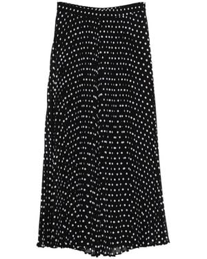 MICHAEL Michael Kors Polka Dot Midi Skirt - Black