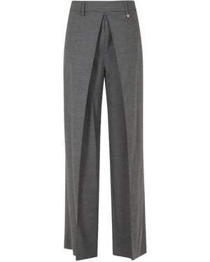 GIUSEPPE DI MORABITO Layered Wide-Leg Tailored Pants - Grey
