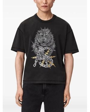 AllSaints Graphic-Print T-Shirt - Black