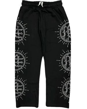 Mixed Emotions Pantalon De Jogging À Ornements Strassés - Black